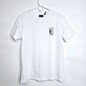 New Oxgn Attack on Titan Anime Graphic Print White Small Unisex T-Shirt